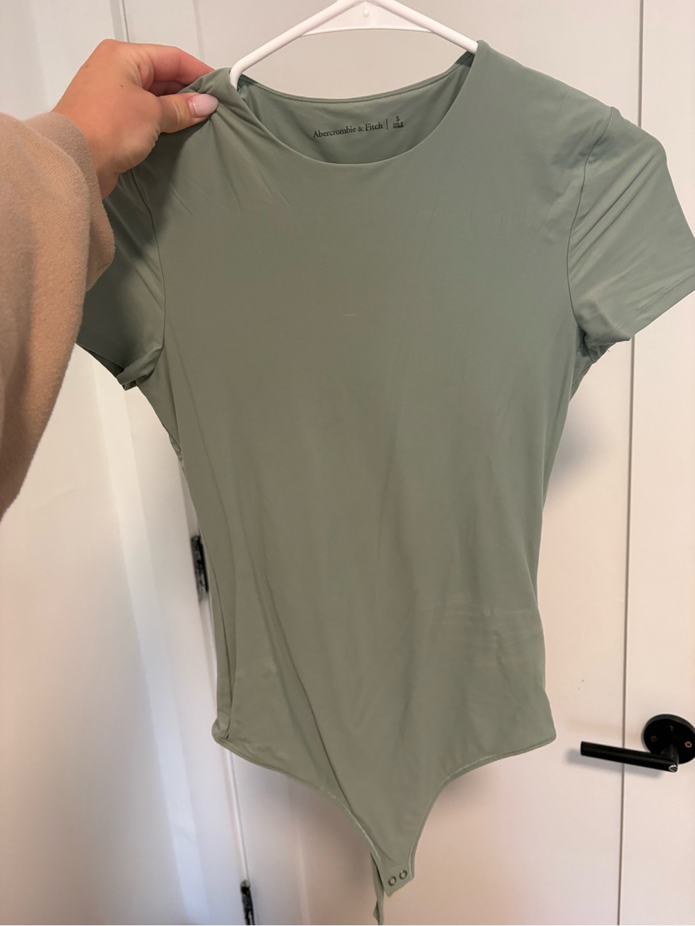 Abercrombie & Fitch Sage Green Short Sleeve Bodysuit
